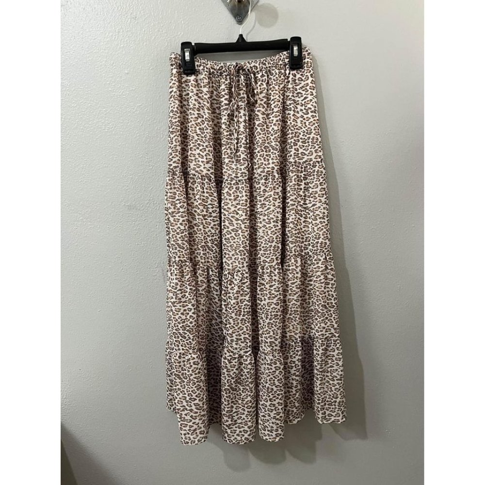 Aerie cheetah print maxi skirt size small